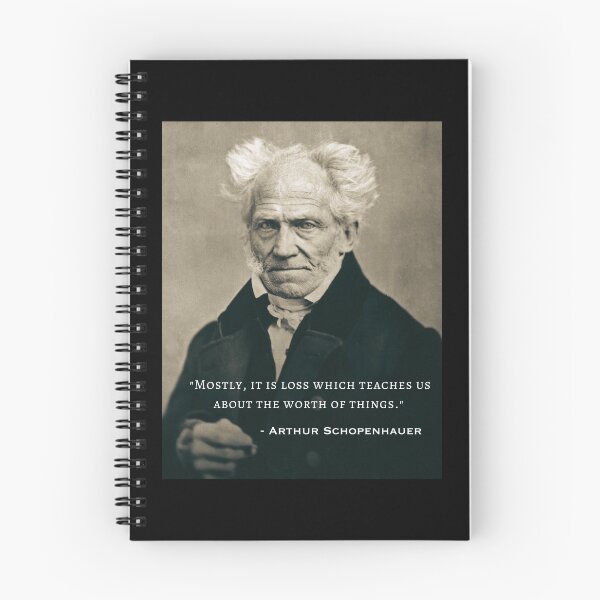 Item preview, Arthur Schopenhauer  portrait and quote: Mostly, it is loss which teaches us about the worth of things. designed and sold by artbleed.