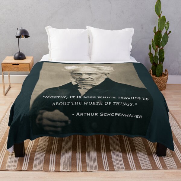 Item preview, Arthur Schopenhauer  portrait and quote: Mostly, it is loss which teaches us about the worth of things. designed and sold by artbleed.
