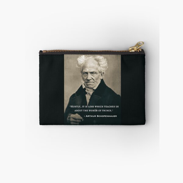 Item preview, Arthur Schopenhauer  portrait and quote: Mostly, it is loss which teaches us about the worth of things. designed and sold by artbleed.