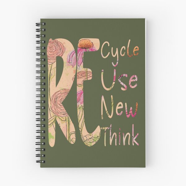 Item preview, Recycle Reuse Renew Rethink Floral Text designed and sold by Jennifer Margrave-Garcia.