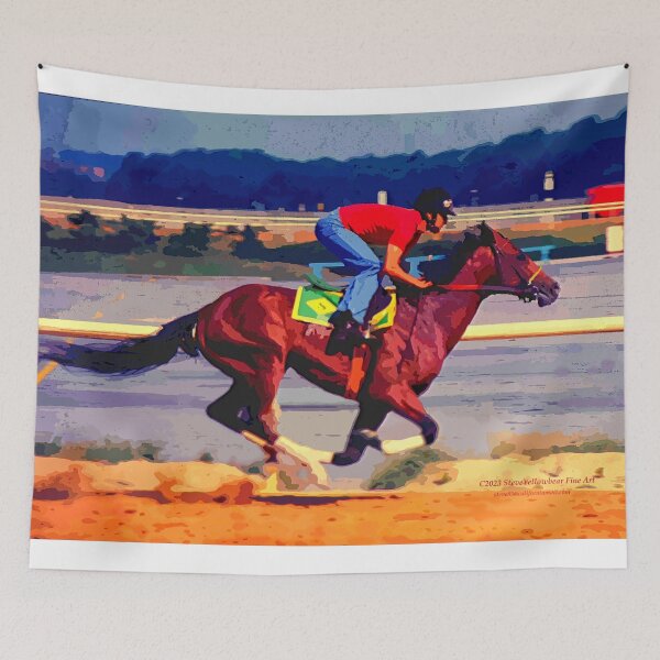Item preview, MY DAD"S PAID TO RIDE RACEHORSES C2023 Steve Yellowbear Fine Art designed and sold by SteveYellowbear.