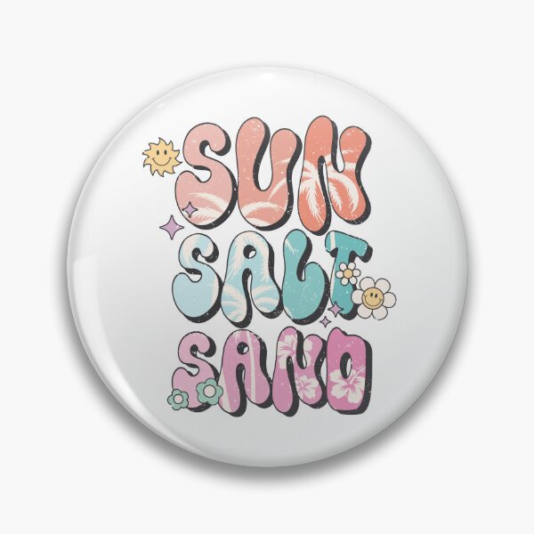 Item preview, Sal solar y arena, diseño retro apenado de verano designed and sold by Luckydog23.