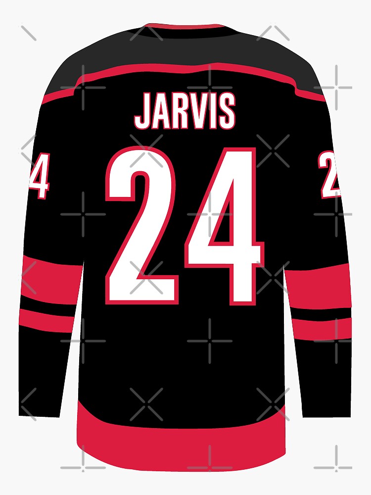Seth Jarvis Hurricanes Jersey Sticker for Sale by tayloram8