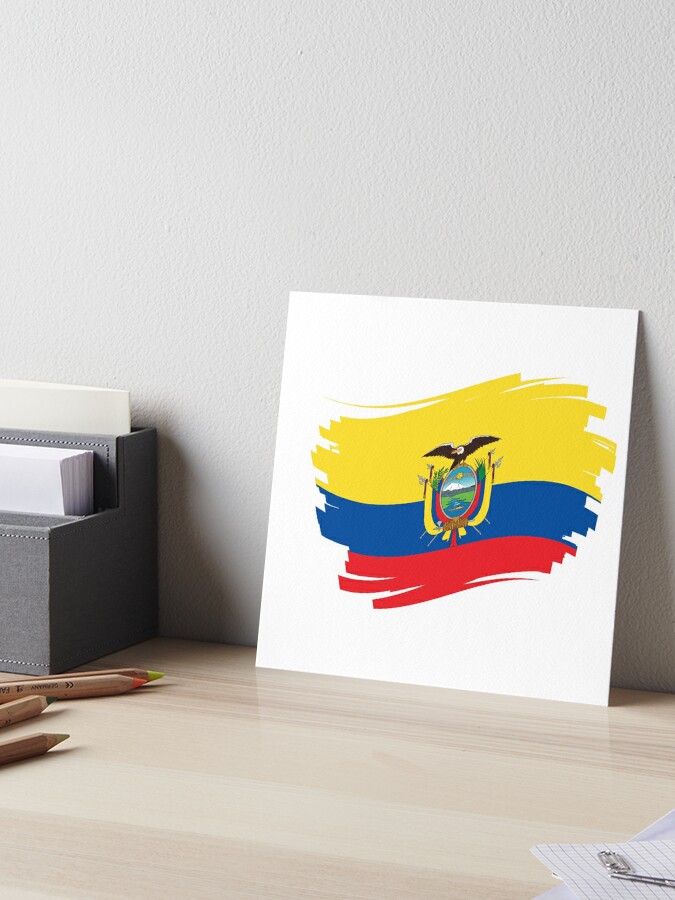 Thumbnail 1 of 2, Art Board Print, Ecuador Flag, Ecuador Strong, Ecuador  Pride, Ecuador  Flag waving, Proud to be Ecuadorian, Support Ecuador , Ecuador Strong, Ecuador  Art, Ecuador patriotic Flag designed and sold by trueblue0036.