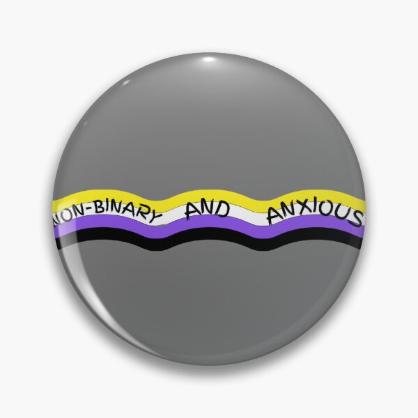 Item preview, Anxious and non-binary pride designed and sold by system51.