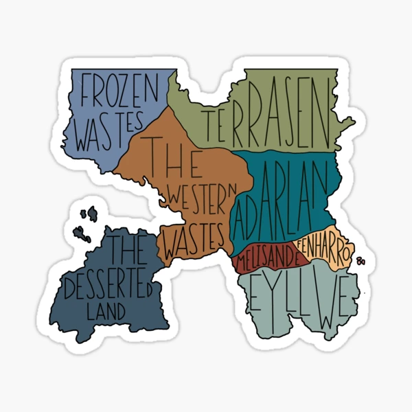 Prythian Map Sticker for Sale by Liv Merenberg