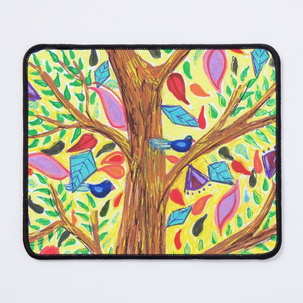 Item preview, Tree of Life with Bluebirds designed and sold by InkyandCotton.