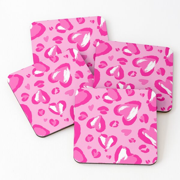 Item preview, heart shape leopard print pink  designed and sold by Gossip Rag.