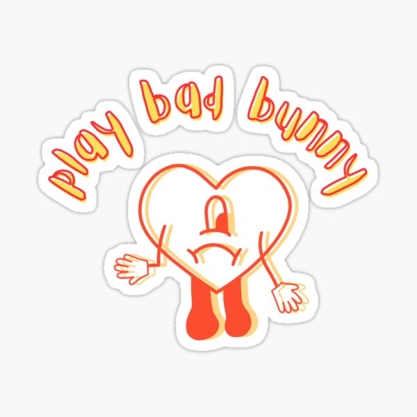 Play Bad Bunny. Sticker for Sale by parm97