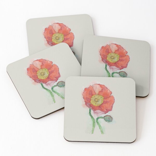 Item preview, Romantic Watercolor Poppy designed and sold by Sproutopia-Art.