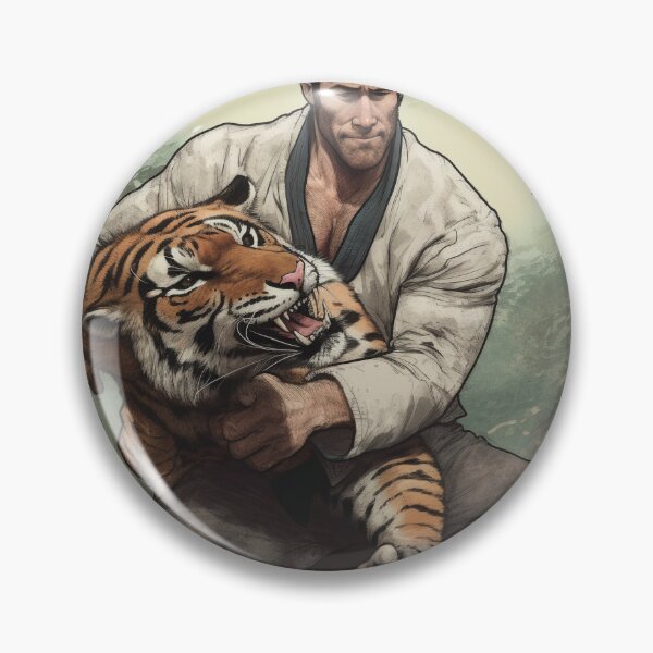 Item preview, Mike O'Hearn Grappling a Tiger designed and sold by Buttnuggs.