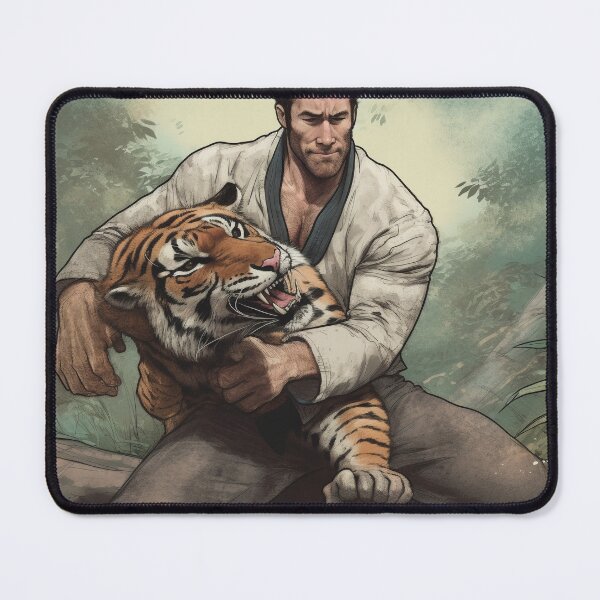 Item preview, Mike O'Hearn Grappling a Tiger designed and sold by Buttnuggs.