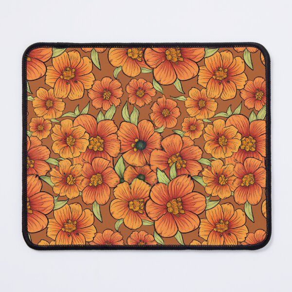 Item preview, Beautiful Orange Spring Flowers Pattern designed and sold by Pete Ross.