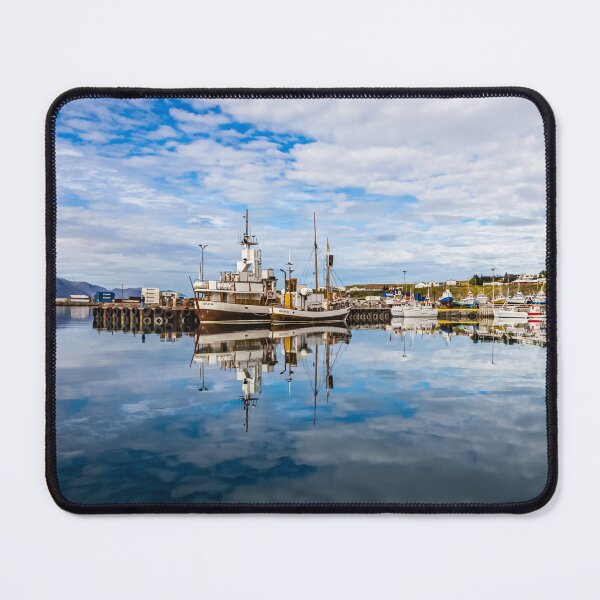 Item preview, Beautiful Reflection in Husavik Harbor, Iceland #2 designed and sold by Lyl Dil Creations.