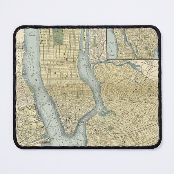 Item preview, Antique Map of New York (1891) designed and sold by coolshitba.