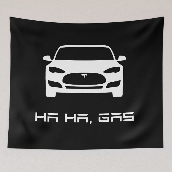 Item preview, Tesla Electric Car - Ha Ha Gas designed and sold by WigOutlet.
