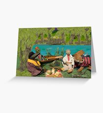 Wind in the Willows - River bank picnic Greeting Card
