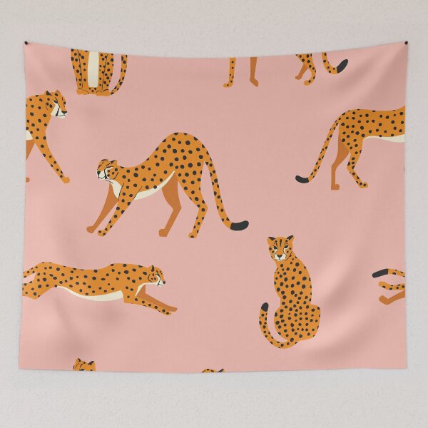 Item preview, Cheetahs pattern on pink designed and sold by BlueLela.
