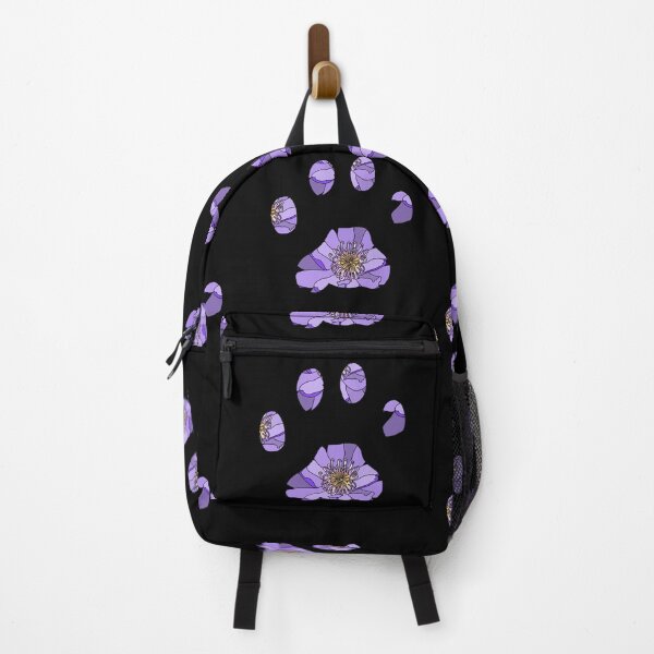 Item preview, Purple lily cat paw on black designed and sold by Encie-Designs.