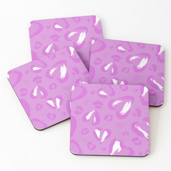 Item preview, heart shape leopard print purple  designed and sold by Gossip Rag.