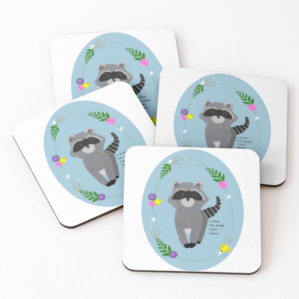 Artikelvorschau, Waschbär „Ich liebe dich mehr als Müll“ entworfen und verkauft von RhatsDesigns.