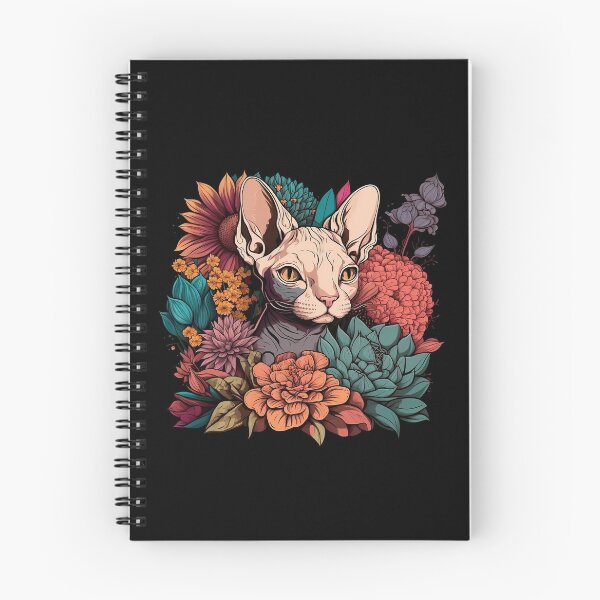 Item preview, Sphynx cat surrounded by flowers. designed and sold by paulo silveira.