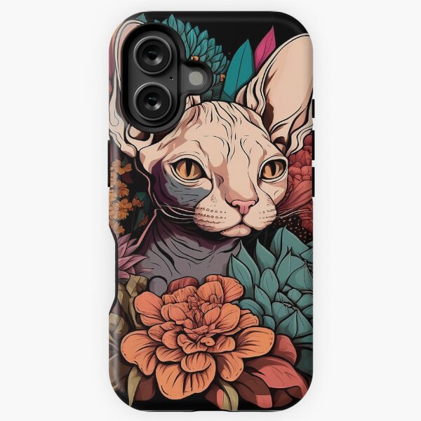 Artikel-Vorschau von Sphynx-Katze, umgeben von Blumen., designt und verkauft von paulo silveira.