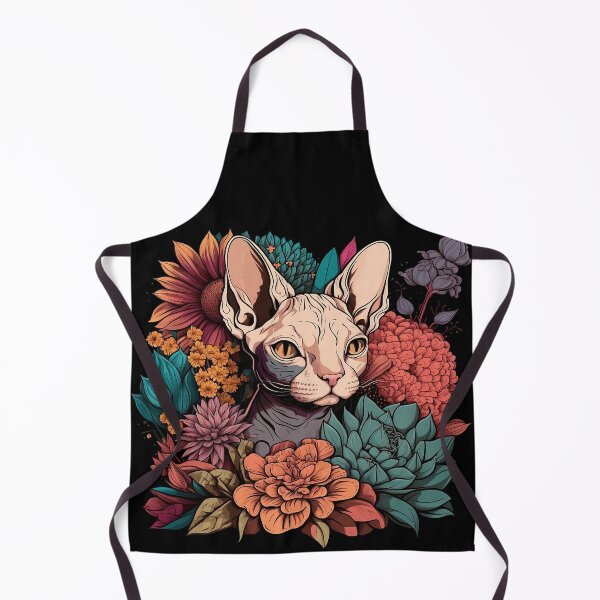 Item preview, Sphynx cat surrounded by flowers. designed and sold by paulo silveira.