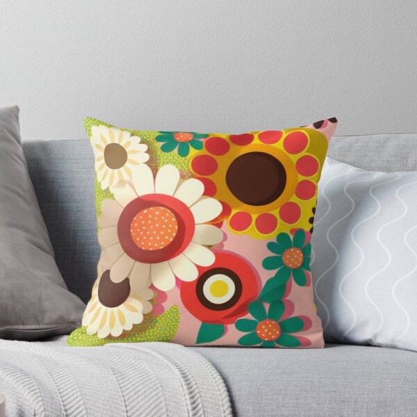 Item preview, Happy Simple Joyful Cute Flower Collage Pattern By Brandon Cable designed and sold by BrandonArtWorld.