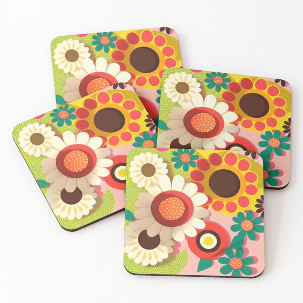 Artikelvorschau, Glückliches einfaches fröhliches niedliches Blumen-Collagen-Muster durch Brandon-Kabel entworfen und verkauft von BrandonArtWorld.