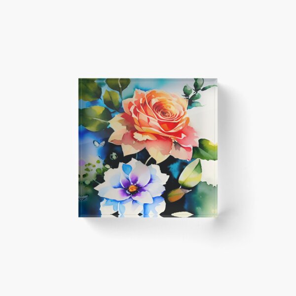 Item preview, Watercolor flowers designed and sold by dtmtattoo.