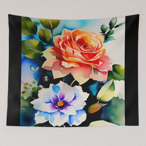 Item preview, Watercolor flowers designed and sold by dtmtattoo.