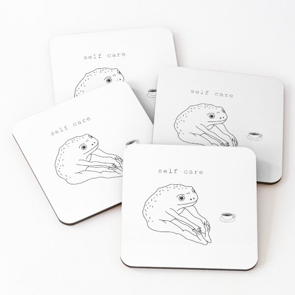 Item preview, Self Care Frog  Drinking coffee  designed and sold by minstore.