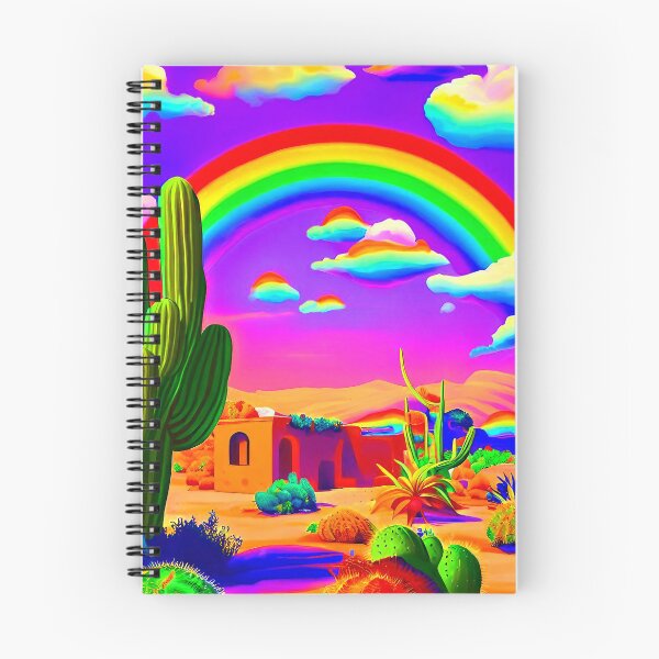 Item preview, Rainbows and Cacti Pop Art Landscape designed and sold by LaRoach Digital Arts.
