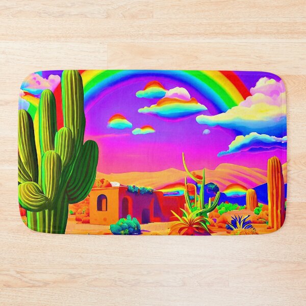 Item preview, Rainbows and Cacti Pop Art Landscape designed and sold by LaRoach Digital Arts.