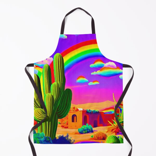 Item preview, Rainbows and Cacti Pop Art Landscape designed and sold by LaRoach Digital Arts.