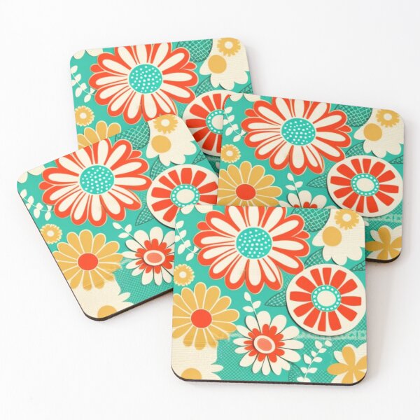 Item preview, Happy Simple Joyful Cute Flower Collage Pattern By Brandon Cable designed and sold by BrandonArtWorld.