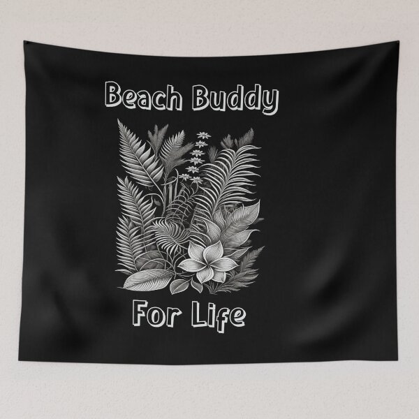 Item preview, Beach Buddy For Life : Summer Vacation Beach, Summer Vacation Shingle Beach,  Summer Vacation Sand, Summer Shore Palm, Summer Ocean Palm  designed and sold by Lea bolo.