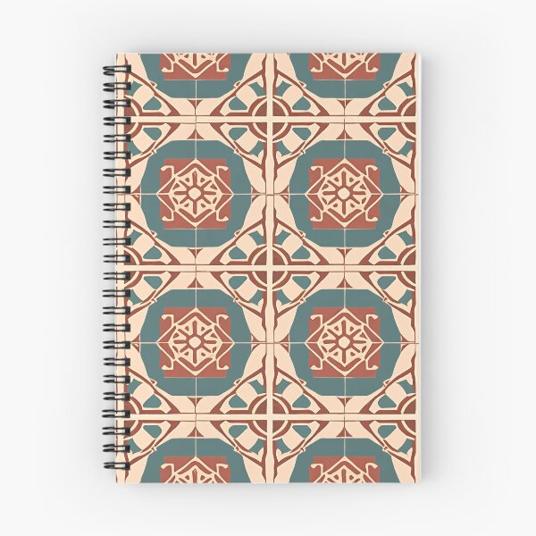 Item preview, Retro Tile Pattern Beige, Brick orange, brown and dark green designed and sold by RetroTile.