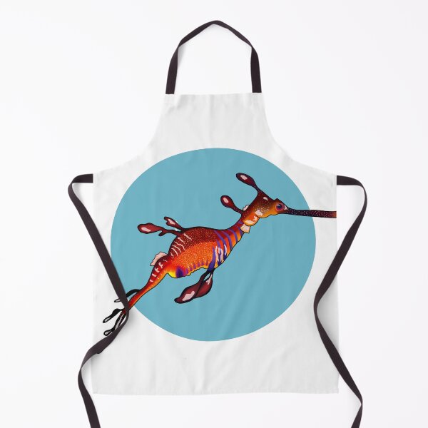 Item preview, Weedy Sea Dragon with blue backgroung designed and sold by Backstreet Lobotomy.