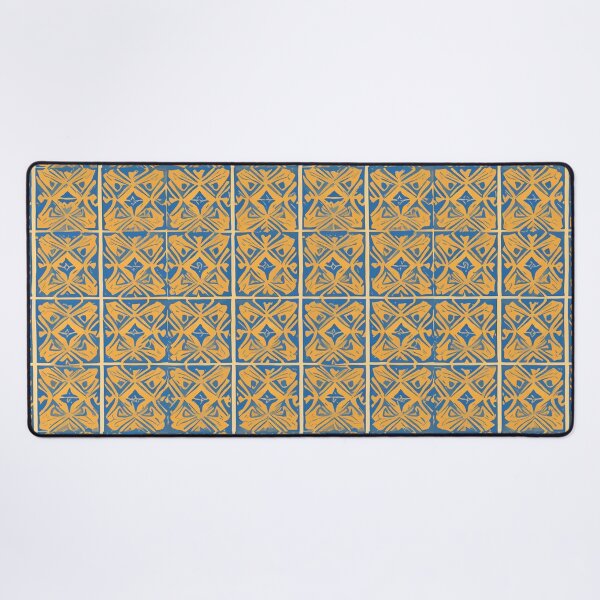 Item preview, Retro Tile Pattern Blue and Yellow designed and sold by RetroTile.