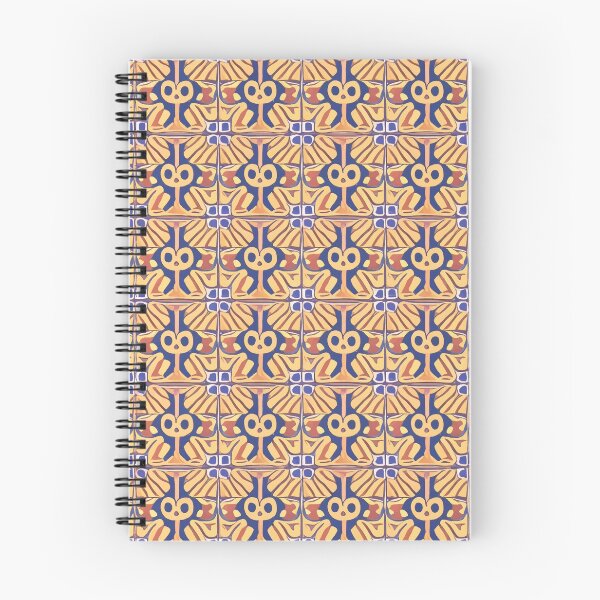 Item preview, Retro Tile Pattern Yellow, Brick orange, dark blue and little purple details designed and sold by RetroTile.