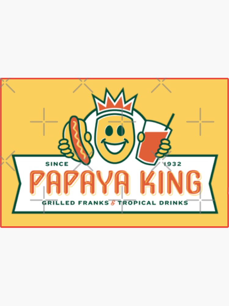 "Papaya King Hotdogs tropical Drinks NYC fast food" Sticker for Sale by