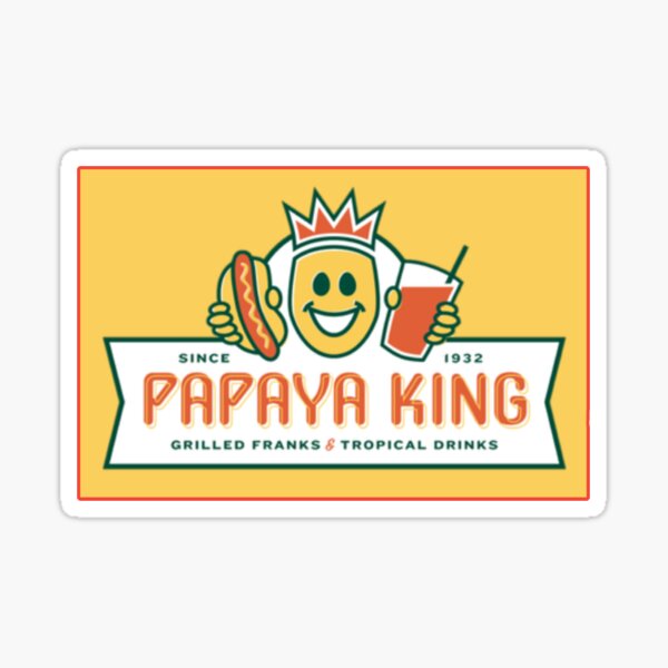 "Papaya King Hotdogs tropical Drinks NYC fast food" Sticker for Sale by