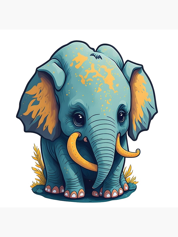 Cute elephant baby print by Editors Choice