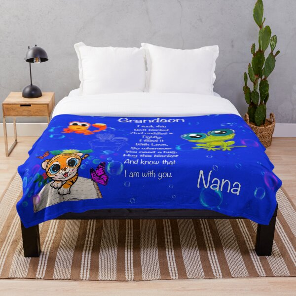 Item preview, Grandson cuddle blanket love Nana designed and sold by JuliaKHarwood.