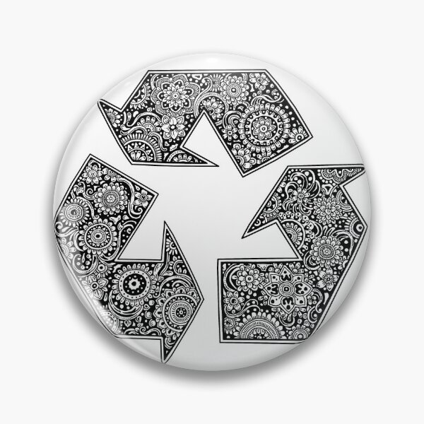 Item preview, Recycle Symbol - Zentangle Themed  designed and sold by jdimmettart.