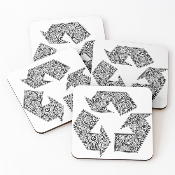 Item preview, Recycle Symbol - Zentangle Themed  designed and sold by jdimmettart.