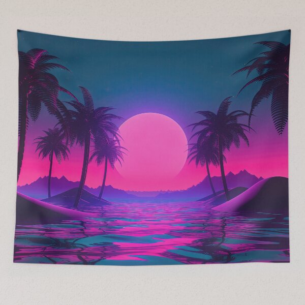 Item preview, Neon Tides: A Vaporwave Celebration of Oceanic Visions designed and sold by Mullet Monkey.