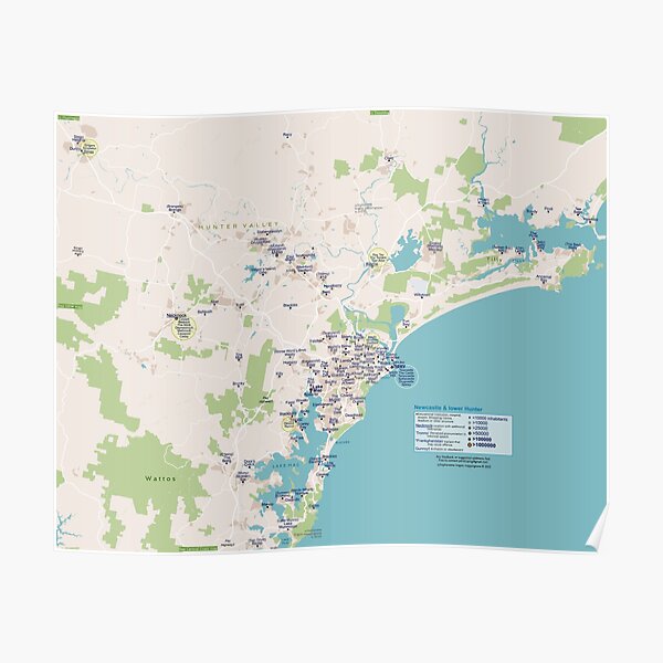 "Newcastle Slang Map" Poster for Sale by STOA Redbubble